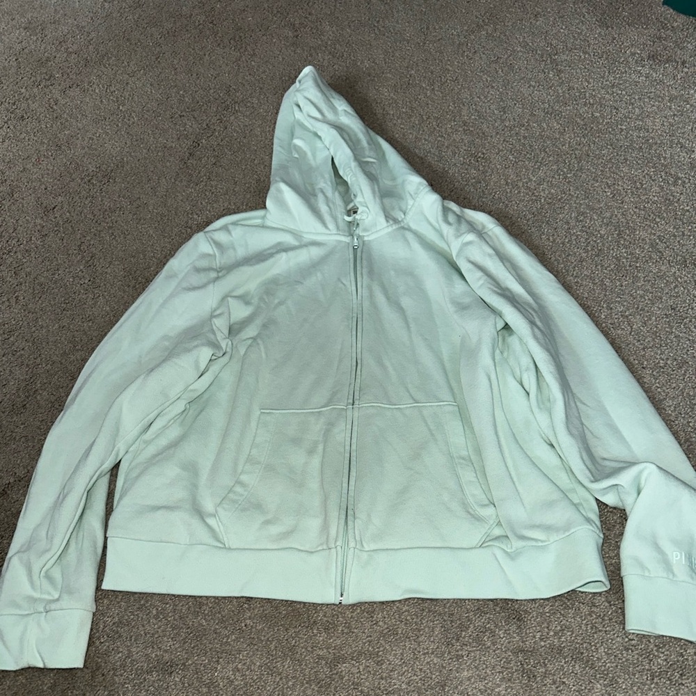 PINK Mint Green Zip-Up Hoodie